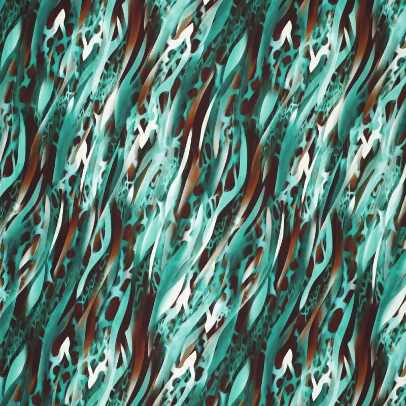 Heavy Rayon Satin Stretch - Lynx mint