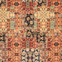 Heavy Rayon Satin Stretch - Mønster rust