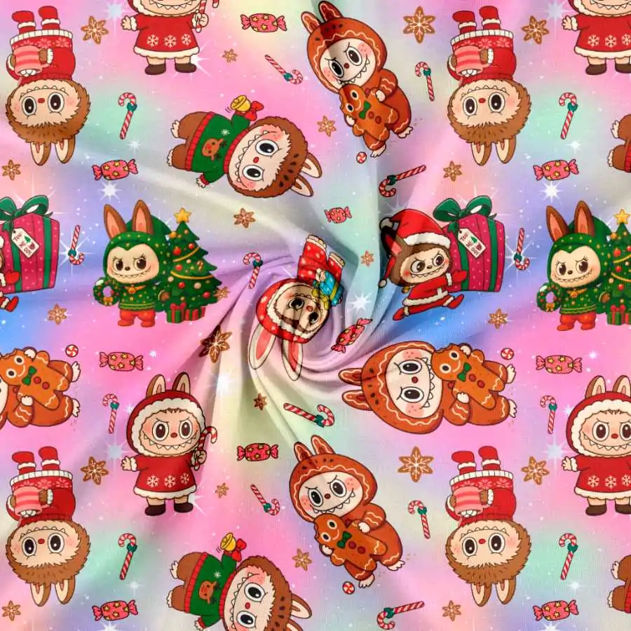 Jersey print med grønne traktorer 2 - Billede 2