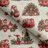 Gobelin med søde drille nisser