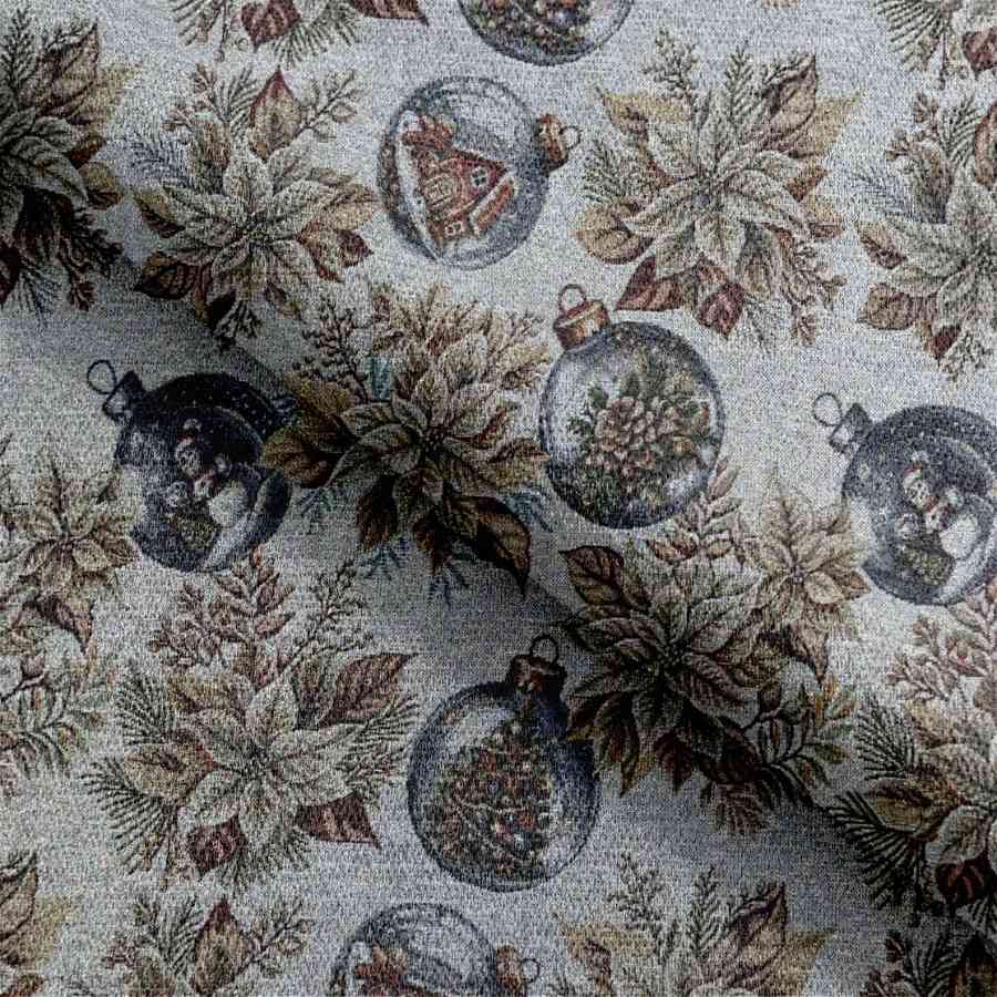 Gobelin med snekugler og julestjerner 1