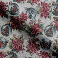 Gobelin med snekugler og julestjerner 2