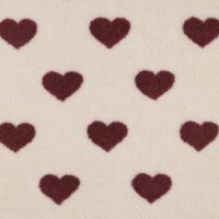 Teddy med hjerter - Mørk Rosa