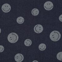 Denim jacquard smileys