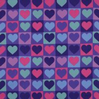 Poplin - Firkanter og hjerter