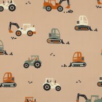Poplin - Køretøjer beige