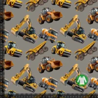 Jersey print med seje grave maskiner - Grå