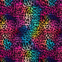 French Terry - Regnbue Panter