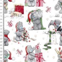 Jersey print - Julebamser hvid