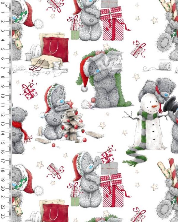 Jersey print - Julebamser hvid