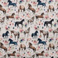 Kraftig jogging - Heste og blomster