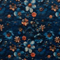 Kraftig jogging - Jeans look med blomster