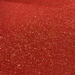 Rib med lurex Rød/guld