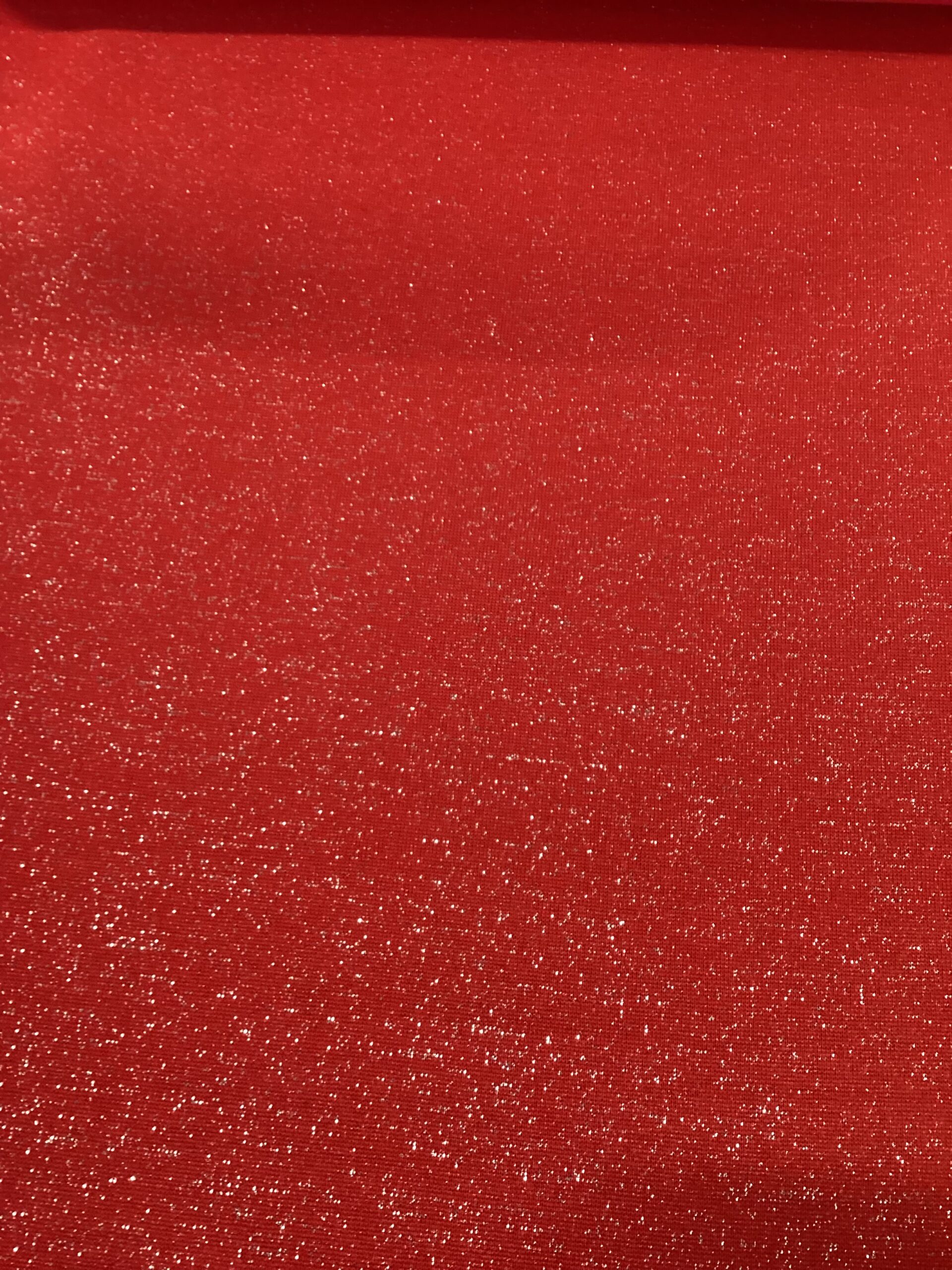 Rib med lurex Rød/sølv