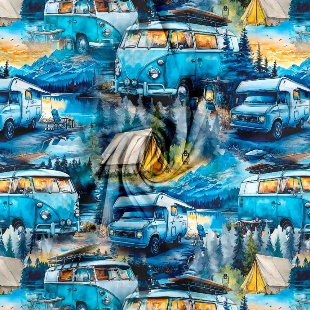 Jersey print med camping tema - Billede 3