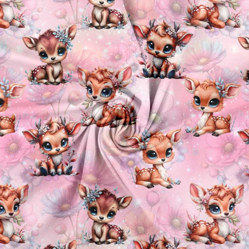Jersey print med søde dådyr - Billede 3