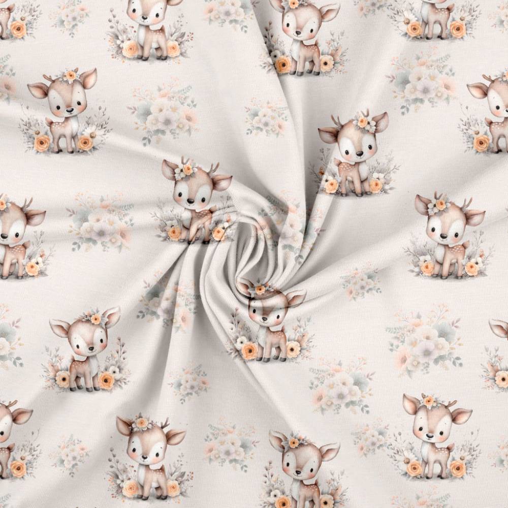 Jersey print med søde dådyr akvarel - Billede 3