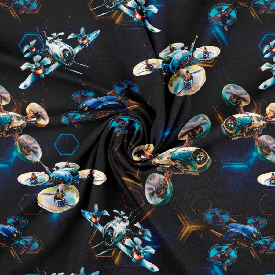 Jersey print med droner - Billede 3