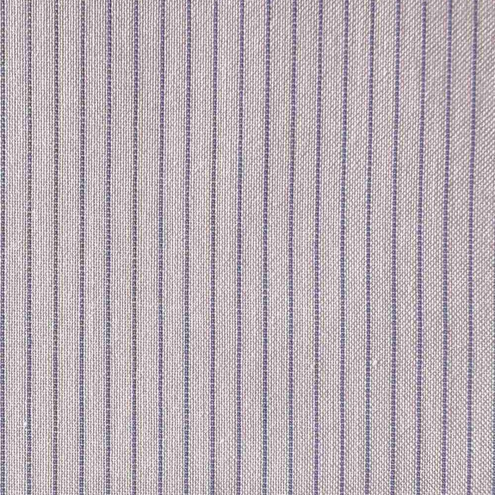 Poplin med smalle blå striber - Billede 2