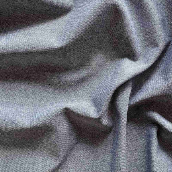 Blåmeleret chambray