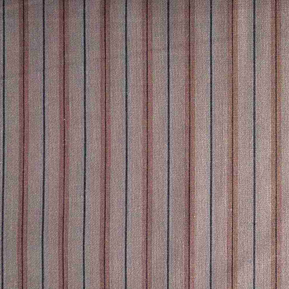 Lysbrun poplin med striber - Billede 2