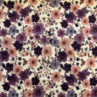 Jersey print med flotte dusede blomster