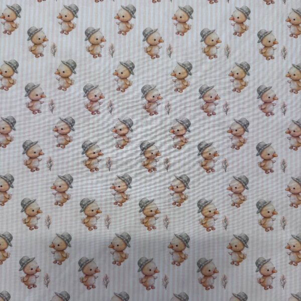 Poplin patchwork stof med små ællinger