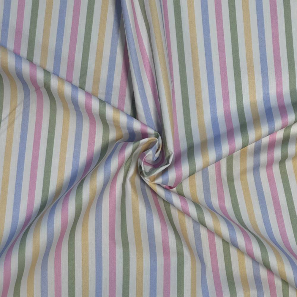 Poplin patchwork stof med lækre striber - Billede 2