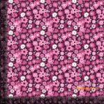 Jersey print med små forårs blomster - cerise