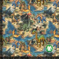 Jersey print med prehistoric dinosaurs