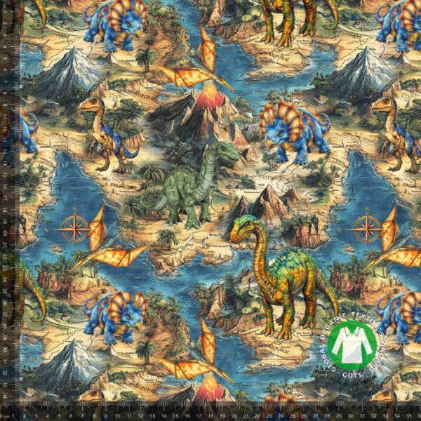 Jersey print med prehistoric dinosaurs