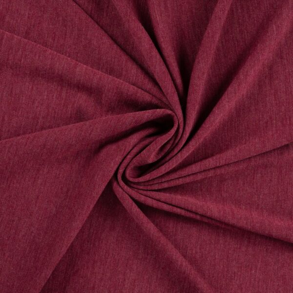 Merino uld jersey - Bordeaux meleret