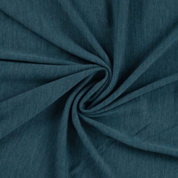 Merino uld jersey - Petrol meleret