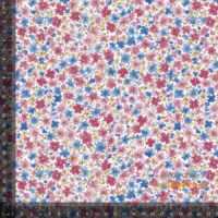Jersey print med små forårs blomster - blomme