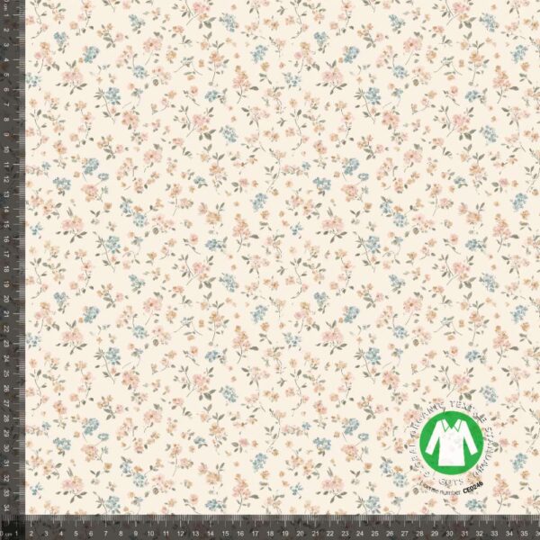 Jersey print med små minimalistiske blomster