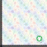 Jersey print med små blomster - pastel