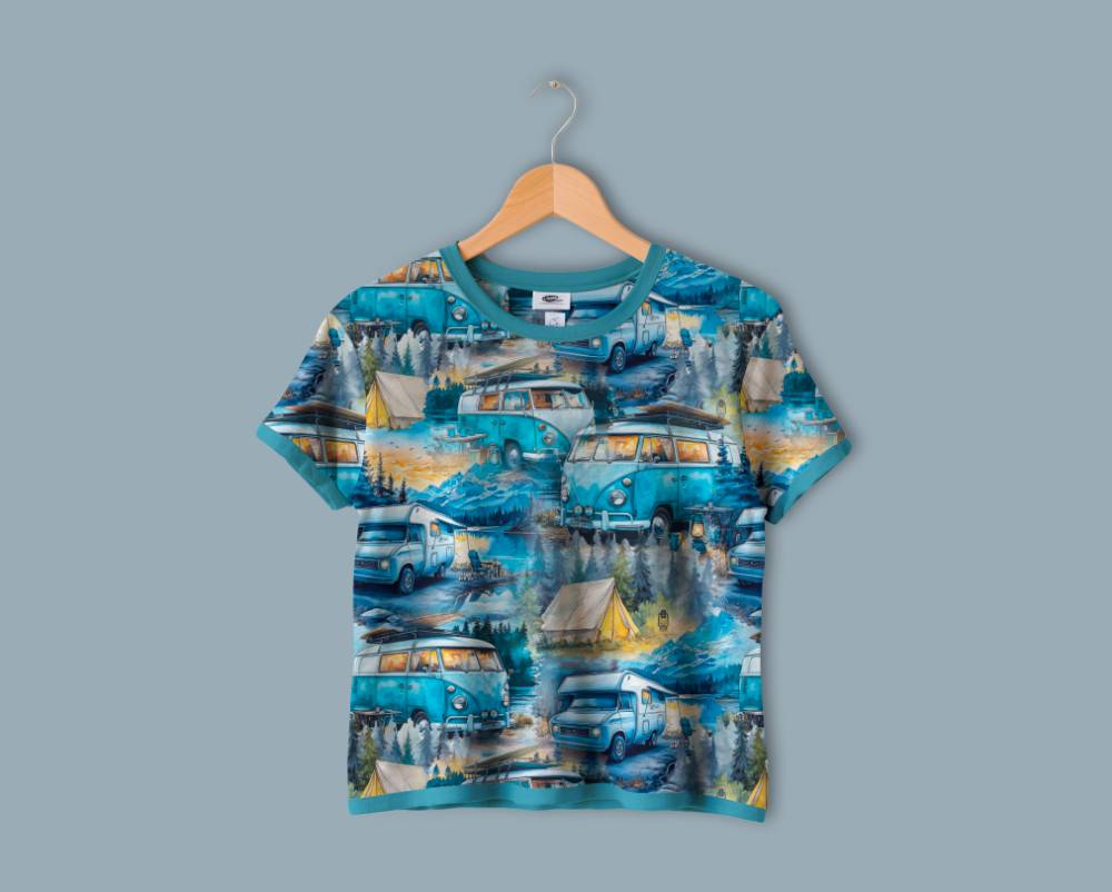 Jersey print med camping tema - Billede 2