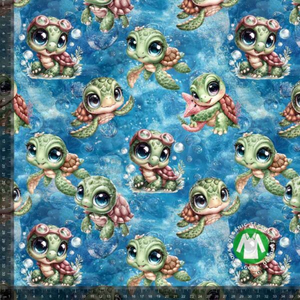 Jersey print med søde skildpadder 1