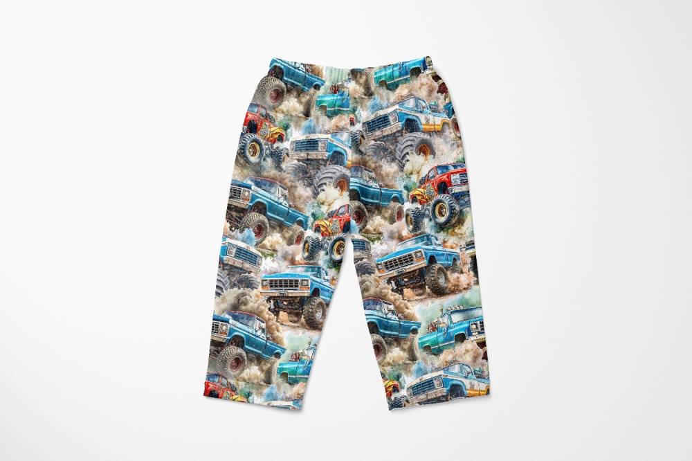 Jersey print med monstertrucks - Billede 2