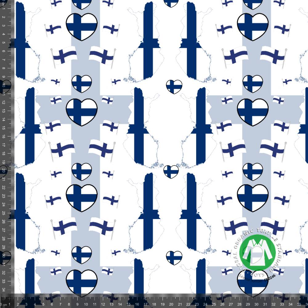 Jersey print med Finland tema