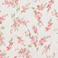 Pointoille strik med blomster - lyserød