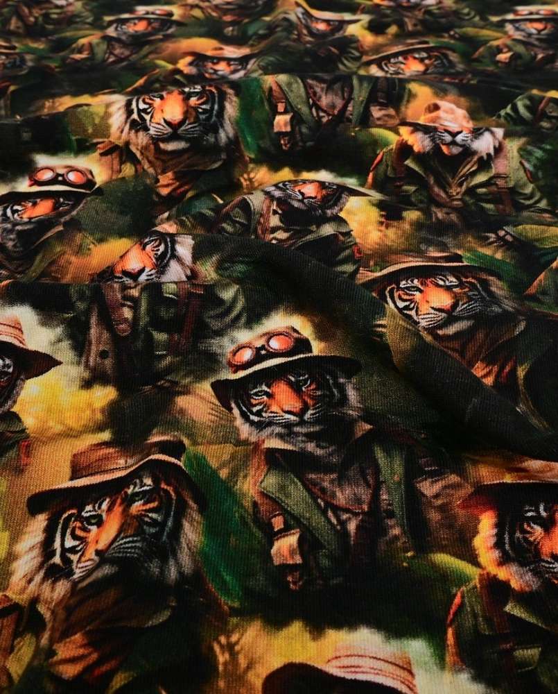 Jersey print med seje tigere - Billede 2