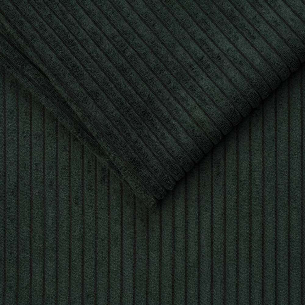 Møbelvelour rillet - Flaskegrøn