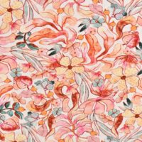 Bambus print med abstrakte blomster