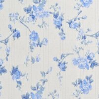 Pointoille strik med elegante blomster - blå