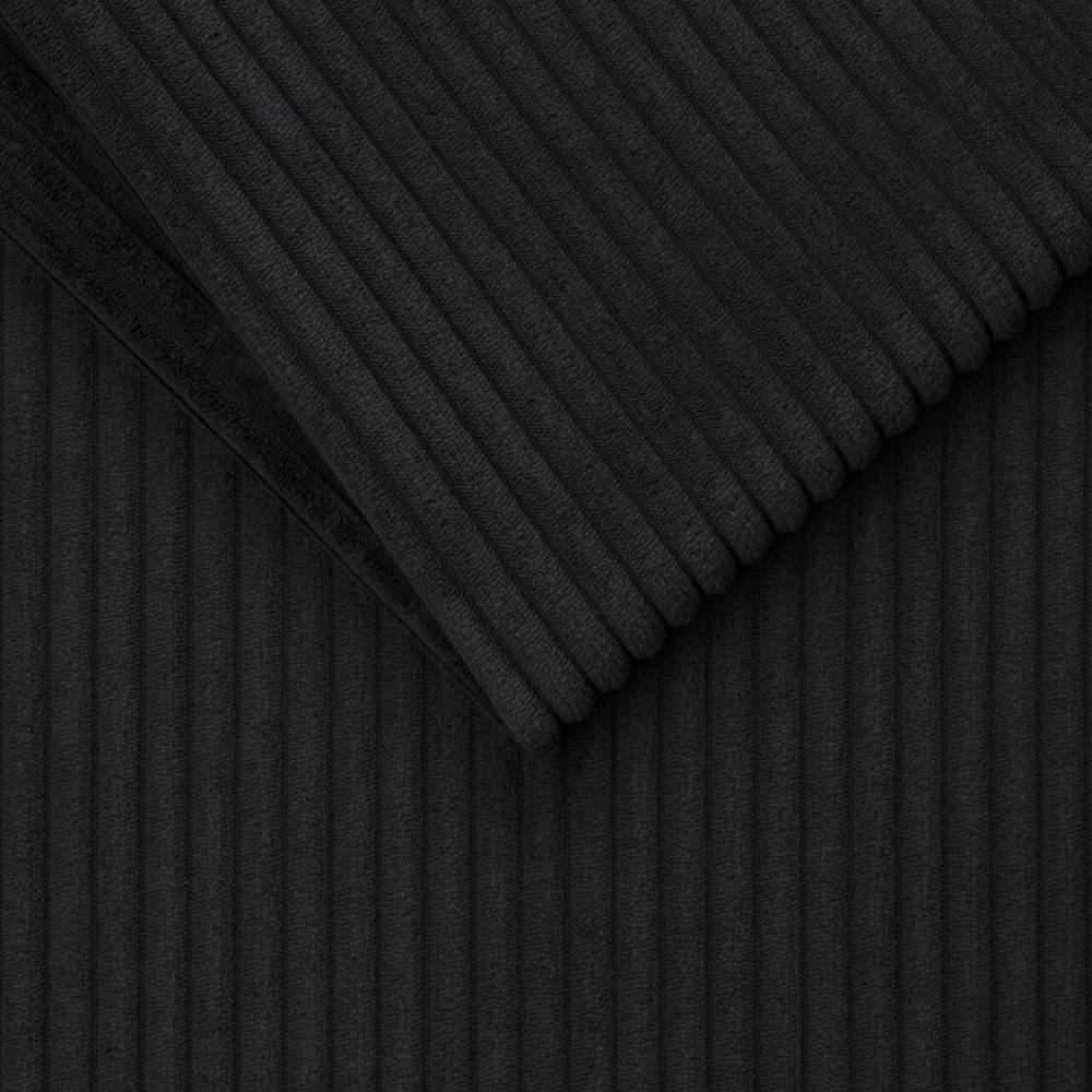 Møbelvelour rillet - sort