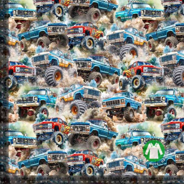 Jersey print med monstertrucks