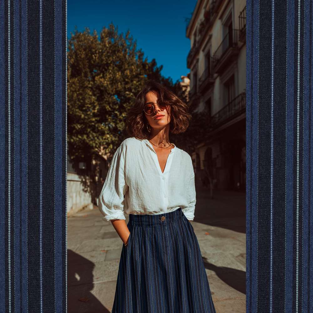 Denim med striber - Billede 5