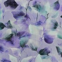 Hør viscose - lilla skitse blade