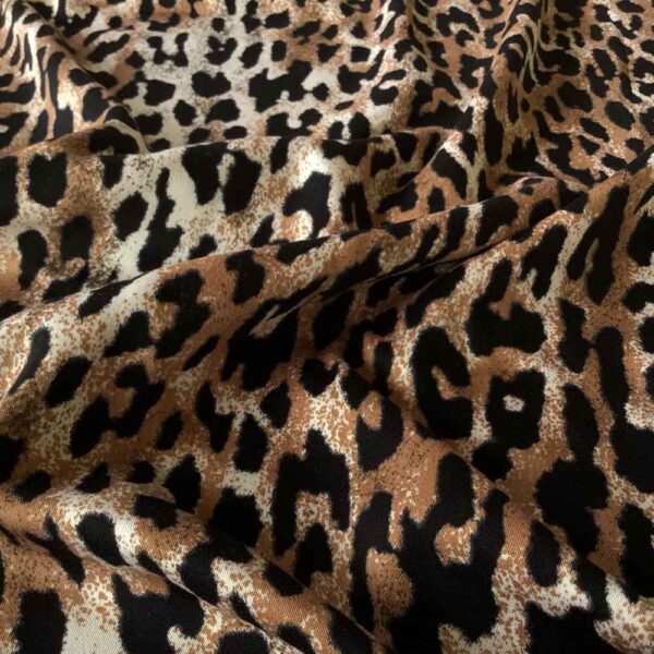 Viscose satin – leopard print